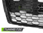Mobile Preview: Upgrade Sportgrill / Kühlergrill für Audi A4 B9 (8W) 15-19 Hochglanz schwarz in Wabendesign mit PDC
